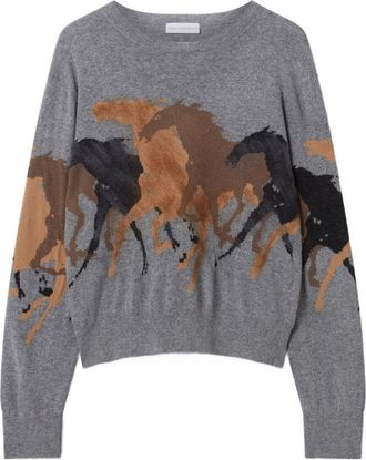 Stella McCartney Jersey de lana con caballos de carreras de Stella Mc Cartney