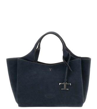 Tod's Dark Blue T Timeless Mini Tote