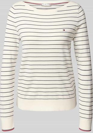 Tommy Hilfiger Regular Fit Langarmshirt aus Baumwoll-Mix in Ecru, Größe XXL