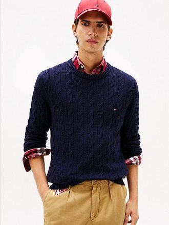 Tommy Hilfiger Pure Lambswool Cable Knit Jumper