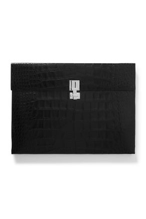 Tom Ford Croc-Effect Patent-Leather Document Holder