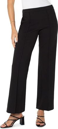 Liverpool L.A. Pull-On Wide Leg Trouser 31 Womens Casual Pants Black : 16 31, Nylon/Ponte/Rayon