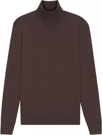 HUGO BOSS Gebreide kleding > Coltruien - Heren - Coltruien - Bruin - XL - Truien & Vesten
