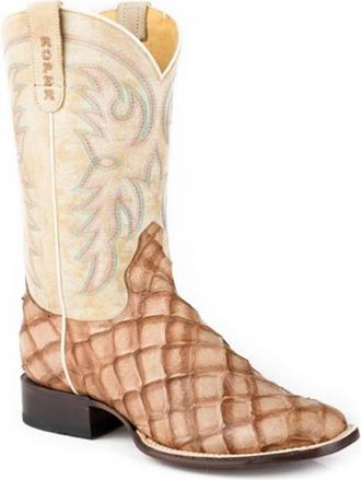 Roper Womens Pretty Real Boots In Sand White