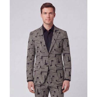 Lords of Harlech Inter Twine Mens Tailored Blazer in Inter Twine Black at Nordstrom, Size 42