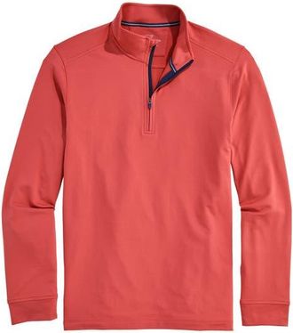 Vineyard Vines Performance Club Quarter-Zip Pullover in Mariner at Nordstrom, Size Xx-Large