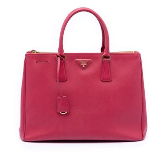 Prada Pre-owned Prada Large Saffiano Lux Galleria Double Zip Satchel Ladies 1702UEQBIHZZSRCE