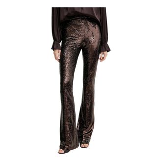 Silvian Heach Funzam Wijde Broek - Dames - Broeken - Bruin - Maat: M Viscose