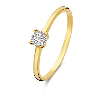 Isabel Bernard Accessoires, Dames, Geel, 58 MM, Le Marais Isidora Ring met Zirkonia