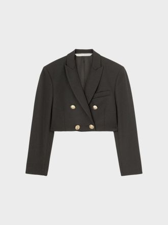 Palm Angels Cropped Blazer Zwart Goud