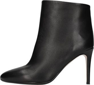 Anna F. Leren enkellaarzen - Dames - Schoenen - Zwart - Maat: 40 EU Leer
