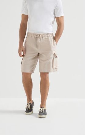 Brunello Cucinelli Bermuda shorts with cargo pockets in Buff at Nordstrom, Size 50 It