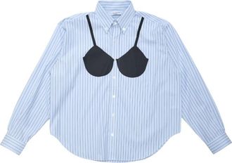 Vaquera Camicia Trompe Loeil Button Down - - Blouses & Shirts - Donna - Blu - L