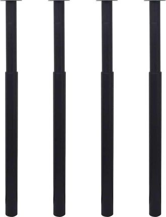 vidaXL Patas De Mesa Telesc&oacute;picas 4 Unidades Negro 710 Mm-1100 Mm Vidaxl