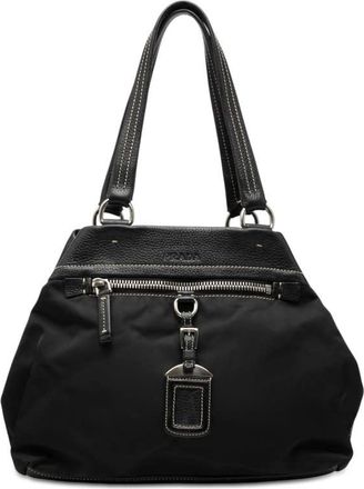 Prada Pre-owned Prada Vitello Trimmed Tessuto Tote Ladies YCQAQ3G1HOC1D3T4