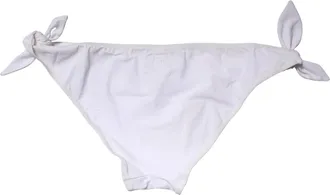 Dolce & Gabbana Womens White Side-Tie Bikini Bottom Swimsuit Swimwear Elastane Nylon Clothing