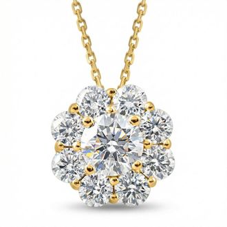 Pompeii3 1 Ct Diamond Pendant 10k Yellow Gold Necklace