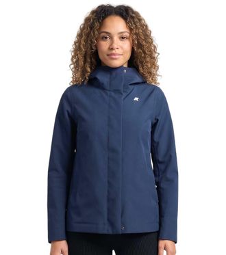 K-Way Blue Solid Hood Jacket