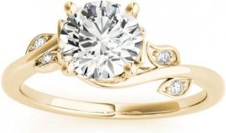 Allurez Bypass Floral Lab Grown Diamond Engagement Ring 14k Yellow Gold (0.10ct)