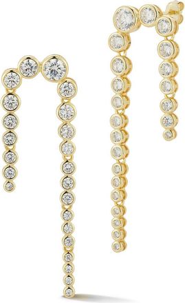 Glaze Jewelry Cubic Zirconia Graduated U-Drop Earrings in Gold at Nordstrom Rack