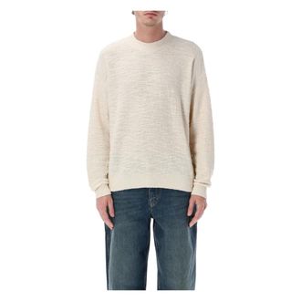 Isabel Marant Truien & Vesten, Heren, Beige, L, Katoen, Achille Knit Sweater