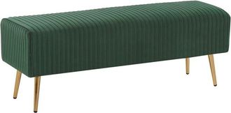 Beliani Bench PATERSON Velvet Emerald Green