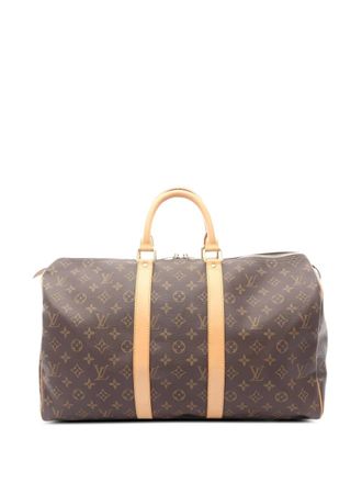 Louis Vuitton 2002 45 Keepall monogram canvas holdall - Brown