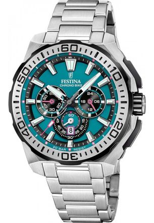 Festina F20724-6 Mens Chrono Bike Watch - Silver - One Size