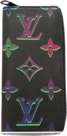 Louis Vuitton Pre-owned Zippy Wallet Vertical Monogram Lange Portemonnee - Heren - Vintage Accessoires - Zwart - ONE Size - Leer - Vintage