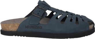 Mephisto Navy Herensandaal - Nikos Stijl - Heren - Slip ons - Blauw - 41 EU - Schoenen