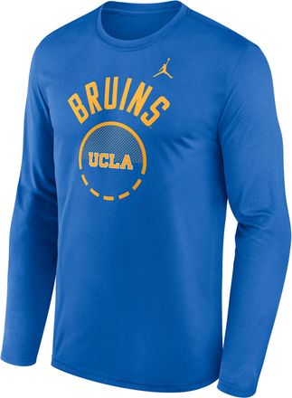 Nike Jordan Mens UCLA Courtside Jordan Brand Dri-FIT College Long-Sleeve T-Shirt in Blue | 0JTJ44UUCL-FFP