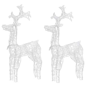 Berkfield Home Reindeer Christmas Decorations 2 pcs 60x16x100 cm Acrylic | Size: 60 x 16 x 100 cm