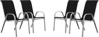 Habitat et Jardin Juego De 4 Sillas Jard&iacute;n Textileno cordoba - Phoenix - Negro