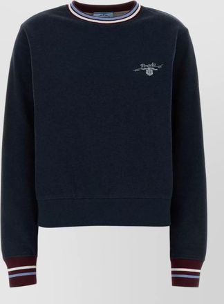 Prada cotton crew neck sweatshirt long sleeves
