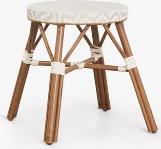 Sklum Set Di 4 Sgabelli Bassi Da Giardino 45 Cm In Alluminio E Rattan Sintetico Brielle Bistro Sklum