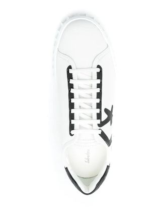 Ferragamo Ferragamo Sf Leather Lace Up Trainers