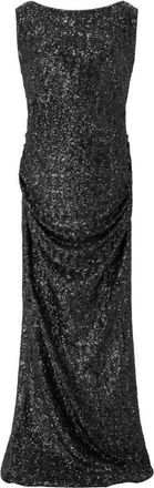 La Petite Robe Di Chiara Boni Maxi Jurken - Dames - Avondkleed - Zwart - L - Pailletten - Kleedjes
