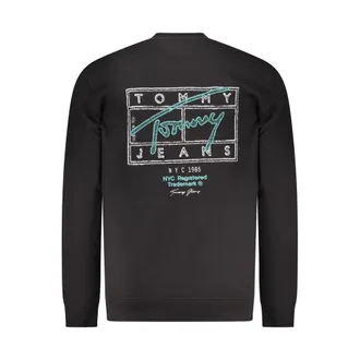 Tommy Hilfiger Logo-Embroidered Cotton Sweatshirt - Black