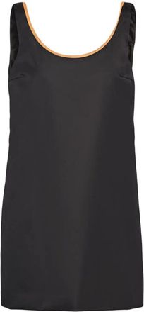 Prada Womens Re-nylon Mini-dress - Black Cotton - Size EU 42 (Womens)