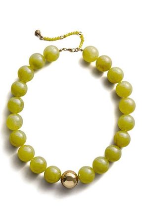 BaubleBar Jane Beaded Necklace in Light Green at Nordstrom
