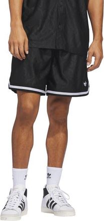 adidas Basketball Flame Loose Fit Drawstring Shorts in Black// at Nordstrom, Size X-Large
