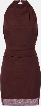 Sir. Draped gathered jersey minidress