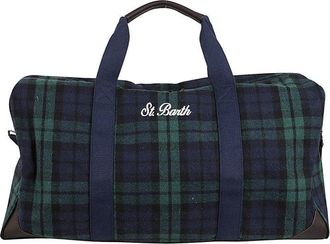 MC2 Saint Barth Tartan Pattern Duffle Bag With Adjustable Strap