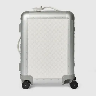 Gucci Porter Cabin Plus Trolley, Silver, Metal