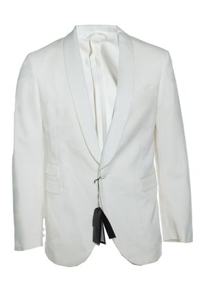 Neil Barrett t, White camo printed tuxedo jacket