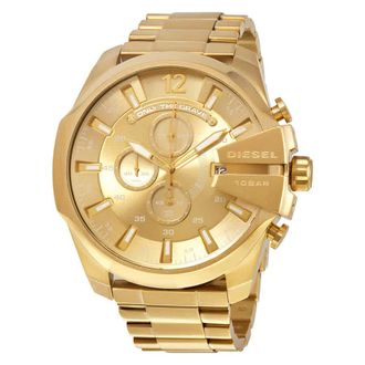 Diesel Mega Chief Chronograph Champagne Dial Mens Watch DZ4360