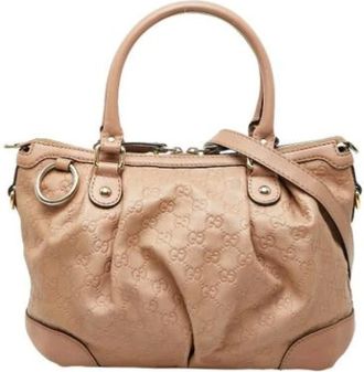 Gucci Pre-owned Handbags, female, Beige, Size: ONE SIZE Pre-owned Vintage Canvas Handbag
