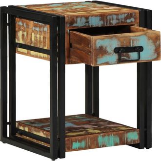 vidaXL Vidaxl - Armario De Noche 40 X 40 X 50 Cm Madera Maciza Reciclada