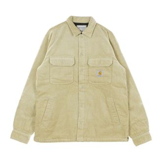 Carhartt Work in Progress Gewatteerde Fluweel Overhemdjasje met Knoopsluiting - Heren - Zomerjassen - Beige - XL - Katoen - Jassen