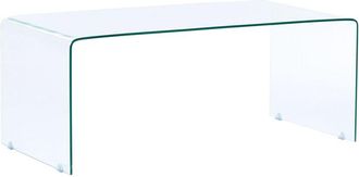 Beliani Coffee Table KENDALL Tempered Glass Transparent